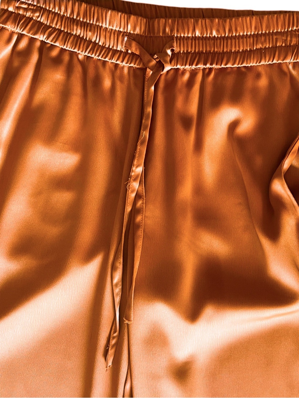 Elie Tahari Satin Silk Wide Leg Copper Satin
Drawstring Pants XS - Picture 3 of 11